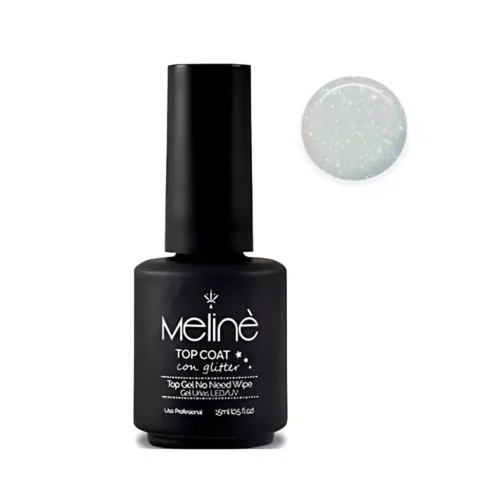 Top coat Meline con glitter